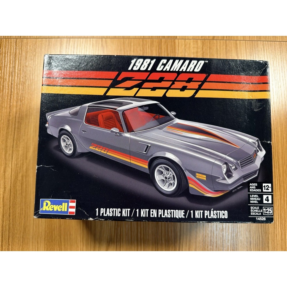 Revell 1981 Chevy Camaro Z28 1:25 Scale Plastic Model Kit 14526 Started